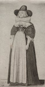 Os vários hábitos das mulheres inglesas, da nobreza às mulheres do campo ..., 1640. de Wenceslaus Hollar