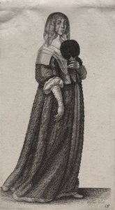 Os vários hábitos das mulheres inglesas, da nobreza às mulheres do campo como são nestes tempos: a mulher velada de Wenceslaus Hollar