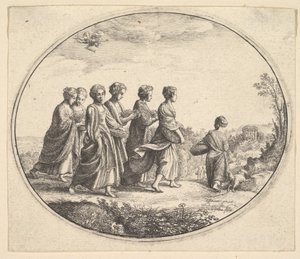 As filhas de Aglaura Mercury e Herse, ca. 1646 de Wenceslaus Hollar