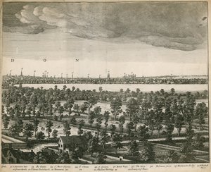 A perspectiva de Londres e Westminster tirada de Lambeth de Wenceslaus Hollar