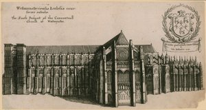 A perspectiva sul da Igreja Conventual de Westminster, Londres de Wenceslaus Hollar