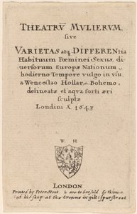 Theatrum mulierum: Página de título, 1643. de Wenceslaus Hollar
