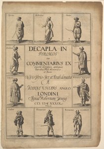 Página de rosto: Decapla in Psalmos, 1639. de Wenceslaus Hollar