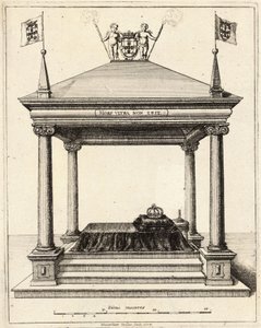 Túmulo do Príncipe Teodósio de Bragança. Estado 2 de Wenceslaus Hollar