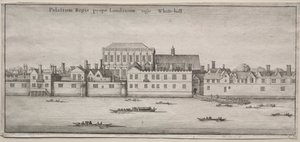Vistas de Londres: Whitehall do rio de Wenceslaus Hollar