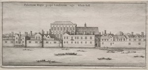 Vistas de Londres: Whitehall do rio. de Wenceslaus Hollar
