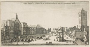 Westminster Hall (New Palace Yard e Clock House) de Wenceslaus Hollar