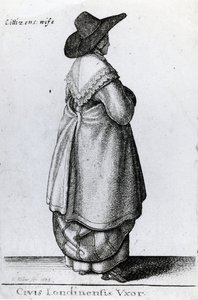 Esposa de um cidadão de Londres, 1643 de Wenceslaus Hollar