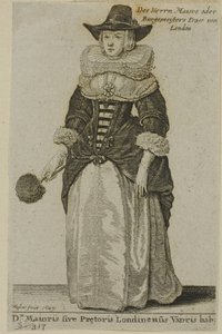 Esposa do prefeito de Londres de Wenceslaus Hollar