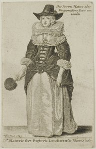 Esposa do prefeito de Londres de Wenceslaus Hollar