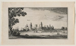 Castelo de Windsor do sudeste, 1644. de Wenceslaus Hollar