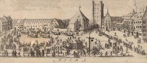 Inverno: O Parade Ground, c. 16281629. de Wenceslaus Hollar