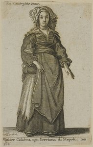 Mulher da Calábria de Wenceslaus Hollar