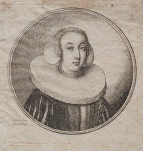 Mulher com um Ruff de mó de Wenceslaus Hollar