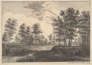 Paisagem arborizada, 1644. de Wenceslaus Hollar