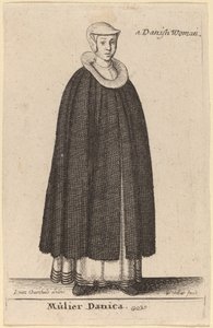 mulher dinamarquesa de Wenceslaus Hollar after Hendrik J. van Craenhals