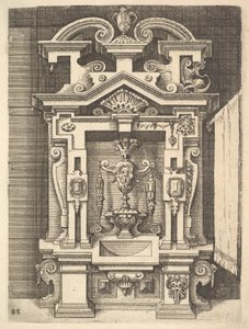 Projeto para um Lavabo, Placa 85 de Dietterlins Architectura, 1598. de Wendel Dietterlin the Elder