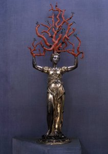 Daphne transformado em loureiro, prata dourada e coral, maneirismo, Wentzel Jamnitzer de Wenzel I Jamnitzer