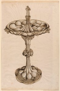 Desenho, peça central em prata, 1498 de Wenzel von Olmütz