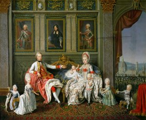 Leopoldo I, Grão-Duque da Toscana com sua esposa Maria Luisa e seus filhos, 1773 de Werlin