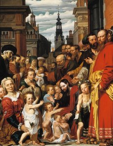 Deixe as criancinhas virem até mim de Werner Jacobsz. van den Valckert