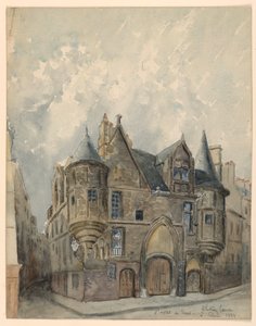 Desenho, Hotel de Sens, Paris, 1888 de Whitney Warren Jr.