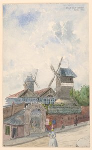 Desenho, Moulin de la Galette, Paris, abril de 1887 de Whitney Warren Jr.