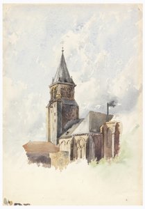 Desenho, Saint Germain-des-Prés, Paris, ca. 1887 de Whitney Warren Jr.