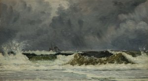 Clima difícil - The Coast Of Jutland, 1884.   de Whitworth Wallis