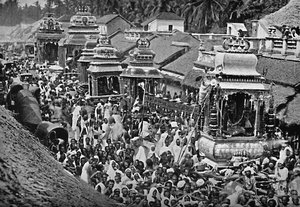 Uma procissão religiosa hindu, Madras, 1902 de Wiele and Klein