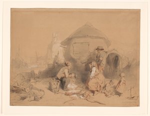 Conversa na praia em um barco convertido de Wijnand Nuijen (signed by artist)
