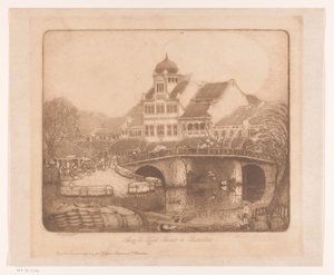Aan de Kali Besar te Batavia (título original no objeto) de Wijnand Otto Jan Nieuwenkamp (signed by artist)