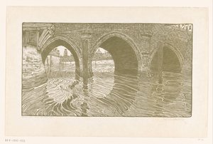 Ponte em Mechelen (título original) de Wijnand Otto Jan Nieuwenkamp (signed by artist)