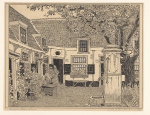 Hofje van Loo em Haarlem de Wijnand Otto Jan Nieuwenkamp (signed by artist)