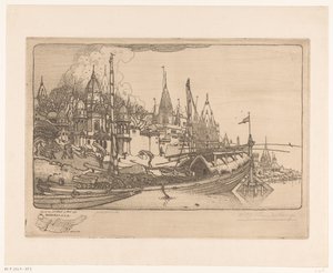 Navio com lenha nas margens do Ganges em Benares
Navio com lenha, Benares (título original) de Wijnand Otto Jan Nieuwenkamp (signed by artist)
