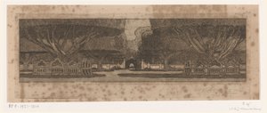 Árvores Waringin no jardim do palácio do sultão em Jogyakarta No palácio do sultão (título original) de Wijnand Otto Jan Nieuwenkamp (signed by artist)