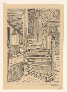 Escadaria em espiral no Museu Westfries em Hoorn de Wijnand Otto Jan Nieuwenkamp (signed by artist)