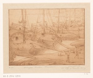 Navios atracados nas margens do Ganges em Benares
Descarga de navios (título original) de Wijnand Otto Jan Nieuwenkamp