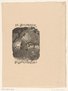 Design de uma página de título para: The Schoolmaster, The Shipwreck de Wijnand Otto Jan Nieuwenkamp