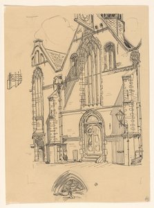 Fachada ocidental da igreja Noorderkerk em Hoorn de Wijnand Otto Jan Nieuwenkamp