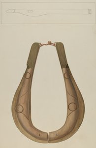 Horse Collar and Hame, c. 1938. de Wilbur M Rice