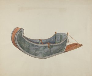 Red River Dog Sled, c. 1938. de Wilbur M Rice