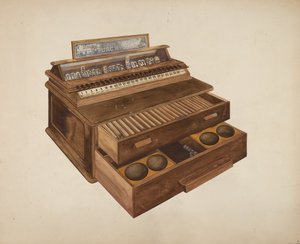 Caixa Registadora de Madeira, c. 1942. de Wilbur M Rice