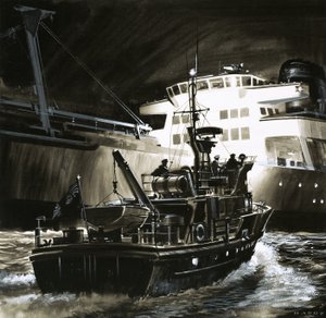 O modo de vida britânico: Os navios de fiscalização da guarda costeira britânica de Wilf (20th century) Hardy
