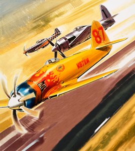 Três pilotos "hot rod" de competições acrobáticas de Wilf (20th century) Hardy