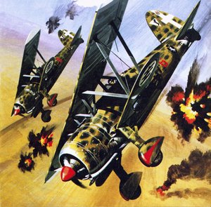Dois Fiat CR 42 de Wilf (20th century) Hardy