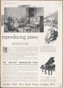 Aeolian Company Pianolas, 1923 de Wilfred Fryer