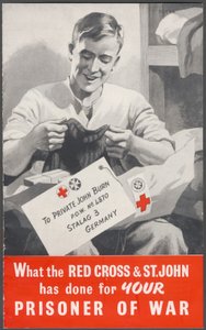 O anúncio da Cruz Vermelha em tempo de guerra, década de 1940