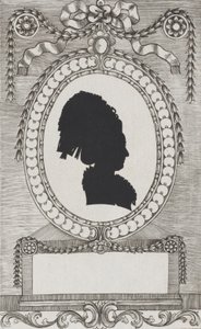 Silhueta da Condessa Enzenberg, Stiftsfräulein, 1784-1834. de Wilhelm Ackermann
