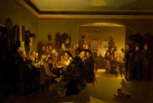 Artistas no café de Finck em Munique de Wilhelm Bendz
